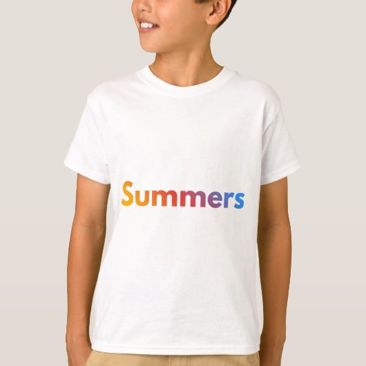 Zomer begint T-shirt voor kinderen (Voorkant)