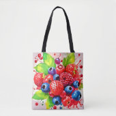 Zomer Bes Splash Design Tote Bag (Voorkant)