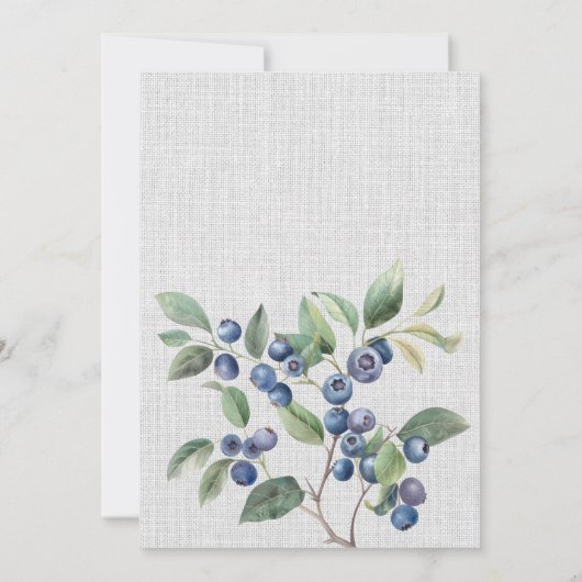 Zomer bessen bruiloft uitnodiging (Achterkant)