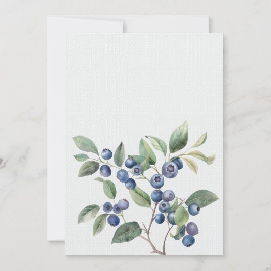 Zomer bessen bruiloft uitnodiging (Achterkant)