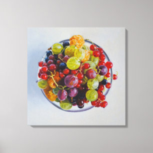 Zomer bessen gestrekte canvas Print
