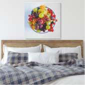 Zomer bessen gestrekte canvas Print (Insitu (Slaapkamer))