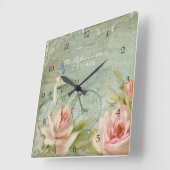 Zomer bij de katoenbietbijen met Rozen Vierkante Klok (Hoek)