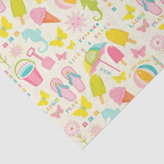 Zomer bij de strand tissuepapier (Detail)