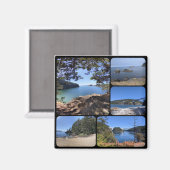 Zomer bij Deception Pass Collage Magneet (Voorkant / Achterkant)
