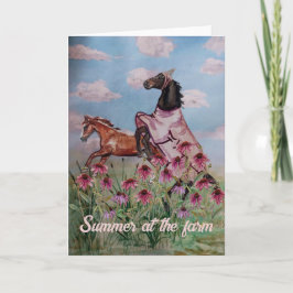 Zomer bij het boerderij spelen