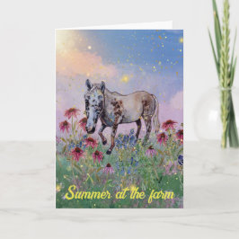 Zomer bij het boerderij witte paardenbloemen zon