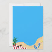 Zomer bij het Zwembad Uitnodiging (Achterkant)