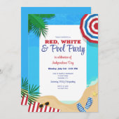 Zomer bij het Zwembad Uitnodiging (Voorkant / Achterkant)