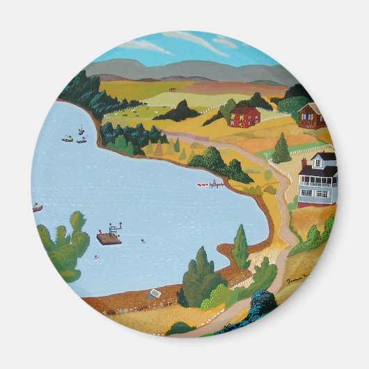 Zomer bij Lake George Magneet (Voorkant)