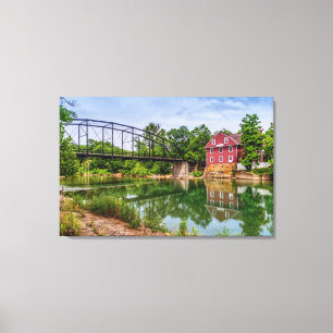 Zomer bij War Eagle Mill Canvas Afdruk