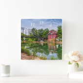 Zomer bij War Eagle Mill wandklok (Huis)