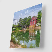Zomer bij War Eagle Mill wandklok (Hoek)