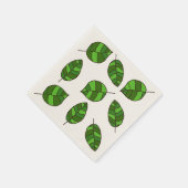 Zomer bladeren groen blad patroon op elke kleur servetten (Hoek)
