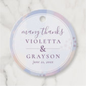 Zomer Blauw Abstracte Kunst Bedankjes Labels (Voorkant)