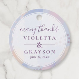 Zomer Blauw Abstracte Kunst Bedankjes Labels