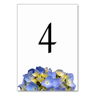 Zomer Blauw Dubbelzijdig Tafelnummer Kaarten