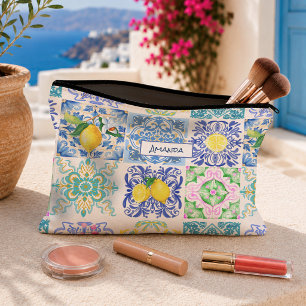 Zomer Blauw Geel Siciliaanse Azulejo Citrus Etui