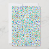 Zomer Blauw Goud Bloem Burst Kaart (Achterkant)