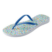 Zomer Blauw Goud Bloem Burst Teenslippers (Schuin)