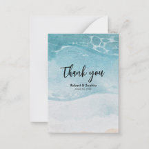 Zomer Blauw Strand bruiloft Dank u