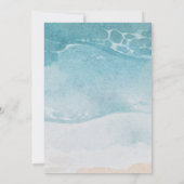 Zomer Blauw Strand bruiloft uitnodiging (Achterkant)