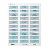 Zomer Blauw Strand Retouradreslabel Etiket (Full Sheet)