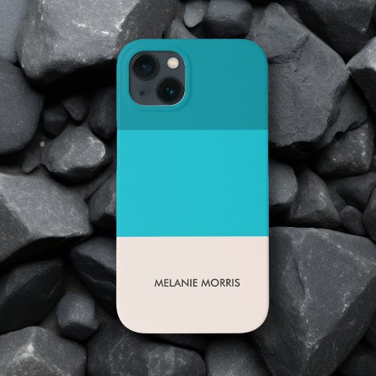 Zomer Blauw Strand Vibe Horizontale Streep Case-Mate iPhone Case