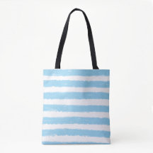 Zomer Blauw Wit Waterverf Stripes