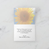 Zomer blauwe lucht met gele zonnebloem bedankkaart (Binnen)