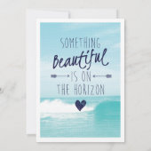 Zomer Blauwe Oceaan Quote Uitnodiging bruiloft (Achterkant)