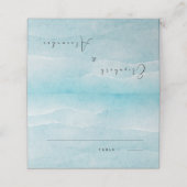 Zomer Blauwe Oceaan Strand Trouwplaats Kaart Plaatskaartje (Buitenkant ongevouwen)