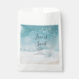 Zomer Blauwe Strand Bruiloft Bedankzakje