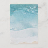 Zomer Blauwe Strand Bruiloft Informatiekaartje (Achterkant)