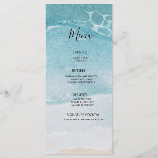 Zomer Blauwe Strand Huwelijk Menu