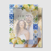 Zomer Blauwe Tegels Citroen Italiaans Vrijgezellen Vellum Uitnodigingen (Offset (Koppel))