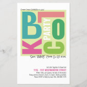 Zomer Block Party Retro Type Buurt Event Flyer (Voorkant)