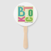 Zomer Block Party Retro Type Buurt Event Handwaaier (Achterkant)
