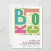 Zomer Block Party Retro Type Buurt Event Kaart (Voorkant)