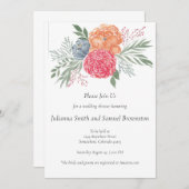 Zomer Bloeit Moderne Bloemen Uitnodiging (Voorkant / Achterkant)