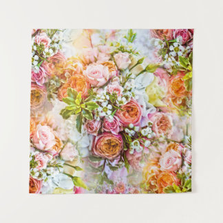 Zomer bloem achtergrond, boeketten bloemen wandkleed