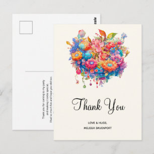 Zomer Bloem Boeket Whimsical Boho Briefkaart