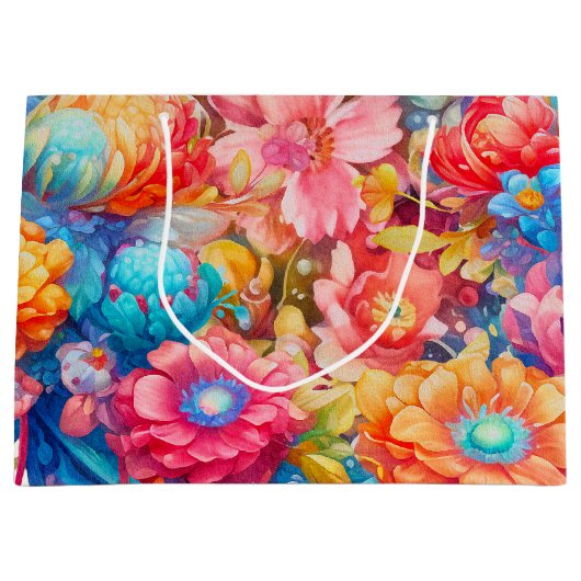 Zomer Bloem Boeket Whimsical Boho Groot Cadeauzakje (Voorkant)