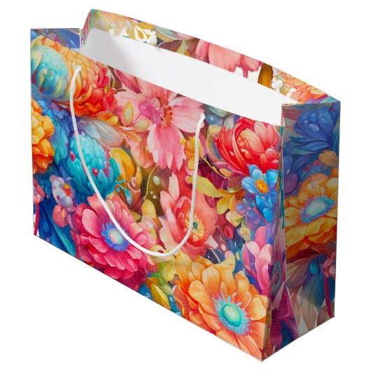 Zomer Bloem Boeket Whimsical Boho Groot Cadeauzakje (Achterkant Gekanteld)