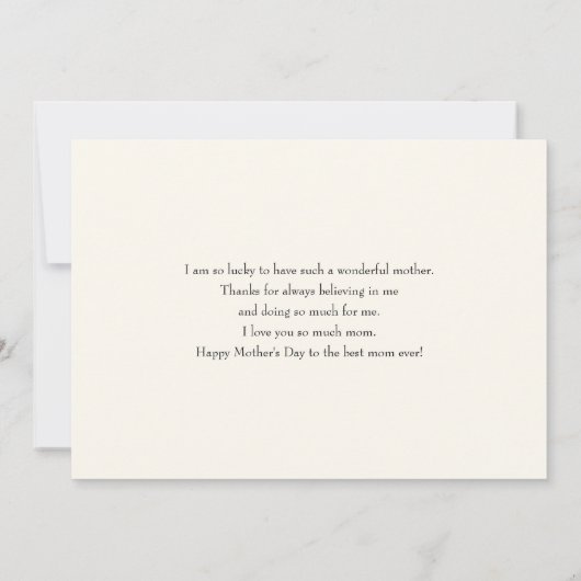 Zomer Bloem Boeket Whimsical Boho Kaart (Achterkant)