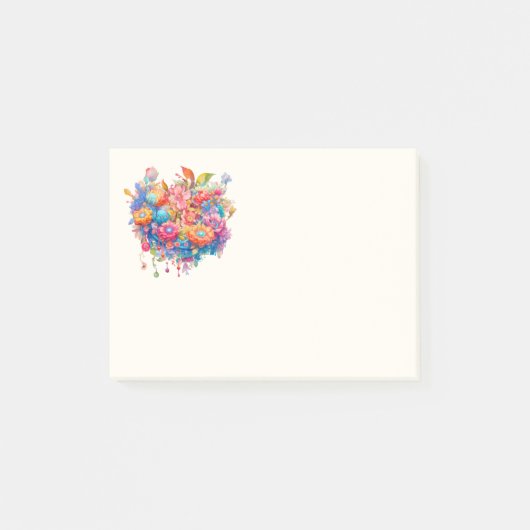 Zomer Bloem Boeket Whimsical Boho Post-it® Notes (Voorkant)