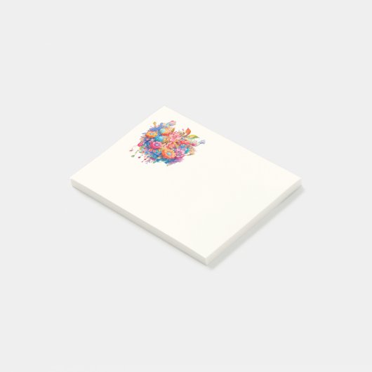 Zomer Bloem Boeket Whimsical Boho Post-it® Notes (Schuin)