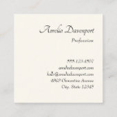 Zomer Bloem Boeket Whimsical Boho Vierkante Visitekaartje (Achterkant)