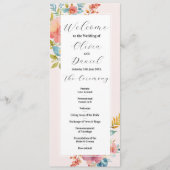 Zomer Bloem Bruiloft Menu Ceremonie Details (Voorkant)