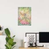 Zomer Bloem Fee Kunst Poster (Thuiskantoor)